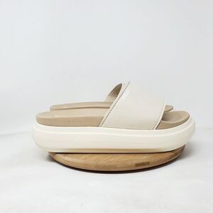 REEF Sandals Womens 9 Cushion Bondi Bay Comfort Slide Platform Off White Shoes